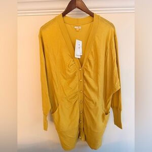 Anthropologie  Leifsdottir Cardigan in bamboo yellow  size M
